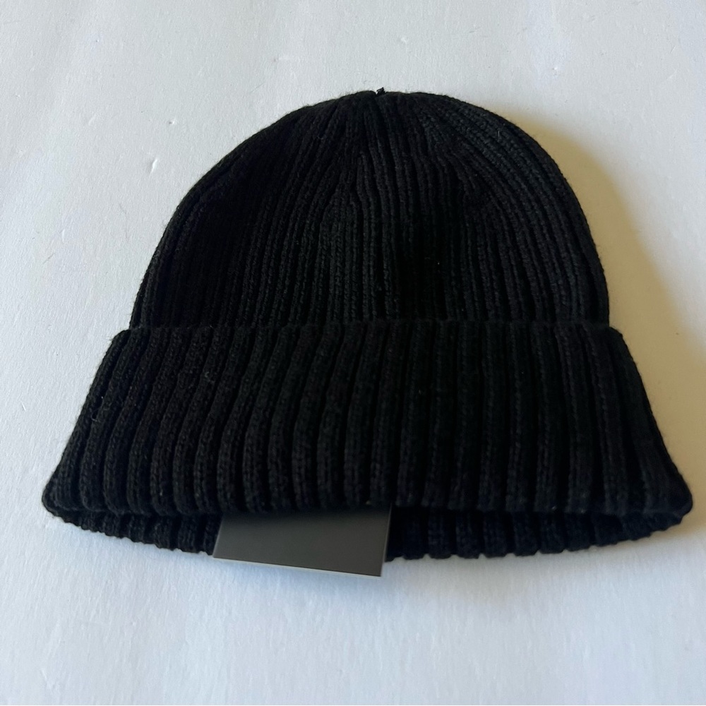 STEWART OF SCOTLAND MENS WOOL AND ACRYLIC KNIT BEANIE BLACK OS NWT